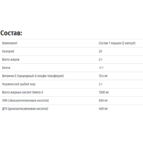 Carlson Labs Super Omega-3, 1200 mg, 50 Soft Gels: Тип Омега 3