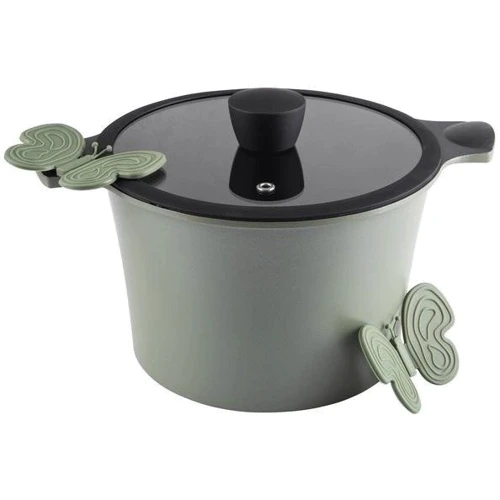 Кастрюля RINGEL Zitrone Olive с крышкой 24 см 5.8 л (RG-2108-24/2/OL): Объем, л 5.8