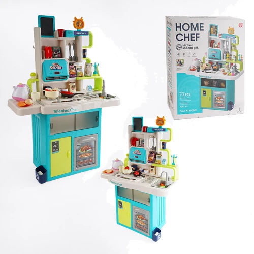 Кухня дитяча Home Chef: 115 елементів, звук, парогенератор, підсвічування, робочий кран, посуд (922-178)
