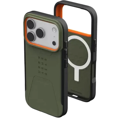 Чехол для iPhone Urban Armor Gear UAG Civilian Magsafe Olive/Orange (114545117297) for iPhone 17 Pro