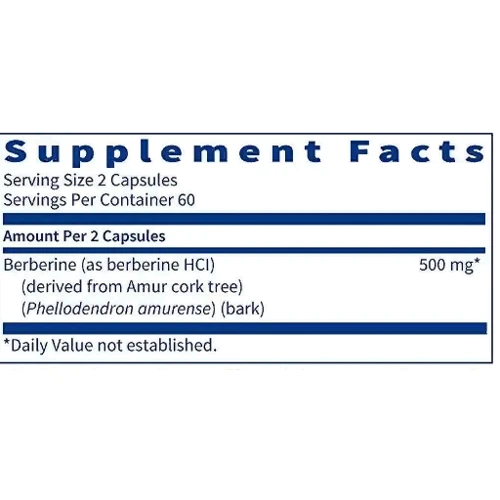 Klaire Labs Berberine 500 mg Берберин 120 капсул: Форма випуску капсули
