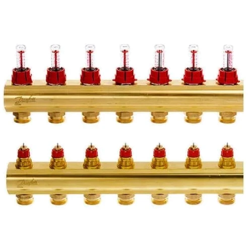 Распределительный коллектор Danfoss FHF-7F с ротаметрами (088U0527)