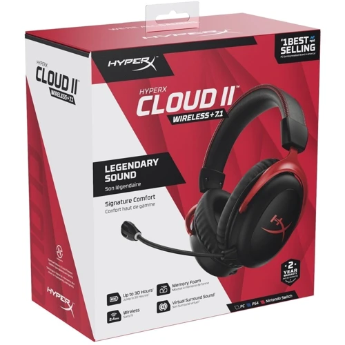 Навушники HyperX Cloud II Wireless Black / Red (HHSC2X-BA-RD/G / 4P5K4AA): Діапазон частот (Гц) 15 - 20000