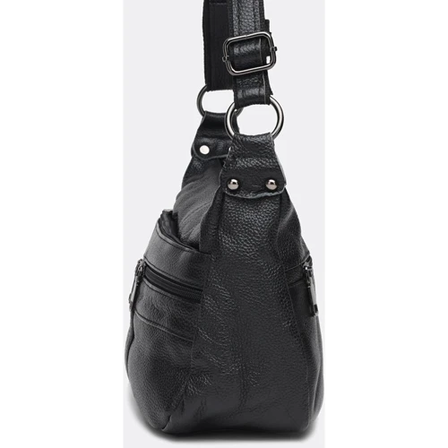 Женская сумка через плечо Borsa Leather черная (K1105-black): Страна производитель Тайвань