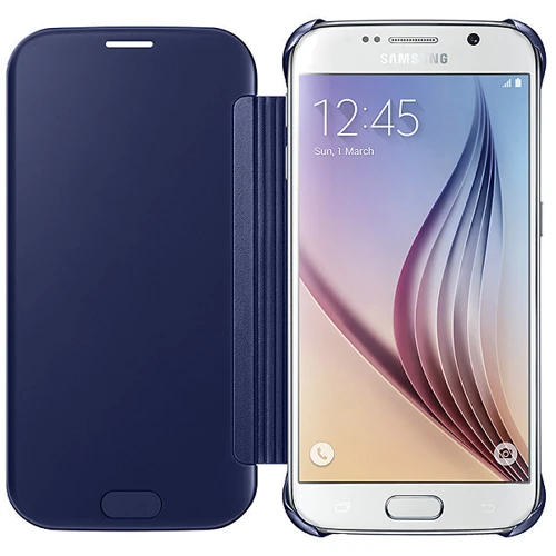 Аксессуар для смартфона Samsung Clear View Cover Black (EF-ZG920BBEGRU) for Samsung G920 Galaxy S6: Материал Полиуретан с повышенной жесткостью и перламутровой текстурой