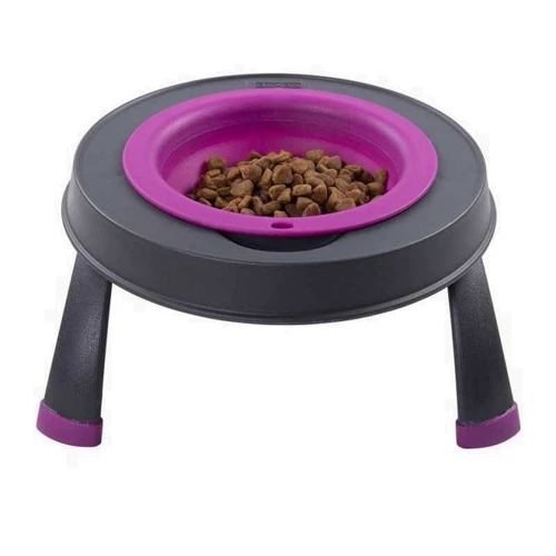 Миска одинарная Dexas Single Elevated Feeder-LG на складной подставке маленькая 360 мл розовая (dx30692): Материал Пластик