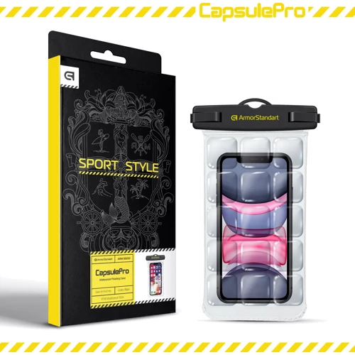 Чехол для iPhone ArmorStandart CapsulePro Waterproof Floating Case 6.9 Black (ARM59232) universal фото 6