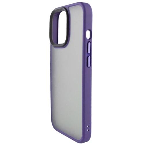 Чохол для iPhone Mobile Case TPU+PC Metal Buttons Dark Purple for iPhone 14 Plus: Матеріали поликарбонат и полиуретан