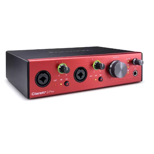 Аудиоинтерфейс FOCUSRITE Clarett+ 2Pre: Интерфейсы USB, Jack (6.3 мм)