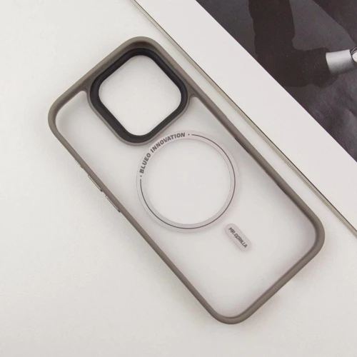 Чехол для iPhone Blueo Skin Friendly Frosted with MagSafe Grey for iPhone 16 Pro Max: Материалы поликарбонат и полиуретан