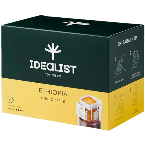 Дрип-кофе IDEALIST COFFEE Co Эфиопия 15 шт: Вид напитка кофе молотый
