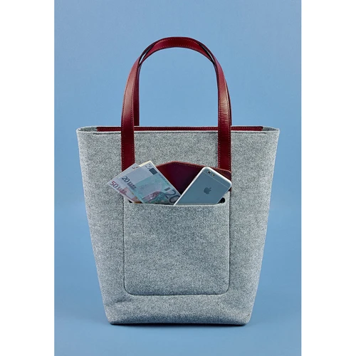 Жіноча сумка шоппер BlankNote бордова (BN-BAG-17-felt-vin): Країна виробник Україна