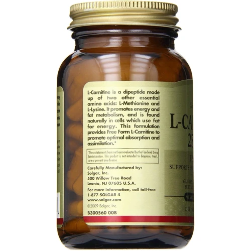 Solgar L-Carnitine 250 mg 90 Vegetable Capsules L-Карнітін: Форма випуску капсули