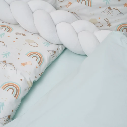 Набор для детской кроватки Twins Rainbow ментол 4073-TR-14