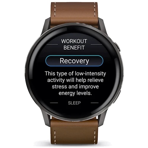 Смарт-часы Garmin Venu 4 45mm Slate with Black Silicone Band and Brown Leather Band (010-03014-03)