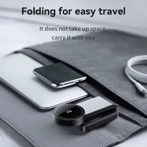 Зарядное устройство Hoco Wireless Charger CQ3 Noble Folding 3in1 Magnetic Black фото 7