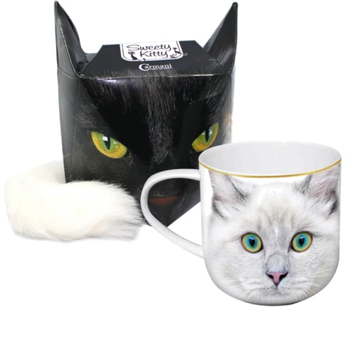 Кухоль Carmani Білий кіт 500 ml (017-0023)