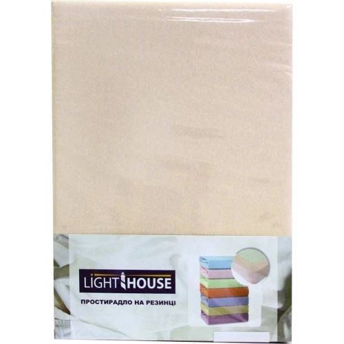 Простирадло на резинці LightHouse Jersey Premium 180х200х25 см персиковий (46609)