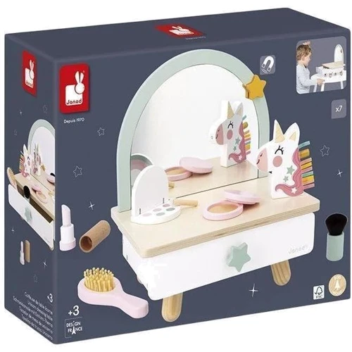 Игровой набор Janod Туалетный столик мини Единорожки (J06463)