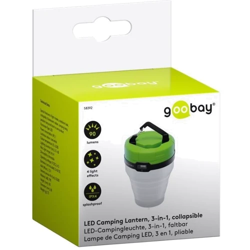 Фонарь туристический LED GOOBAY GREEN 58392 (1386875): Количество режимов 4