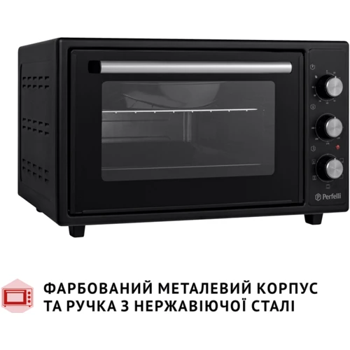 Електрична духовка настільна PERFELLI TRIMO 48 BLACK фото 6