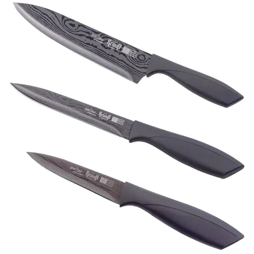 Набор кухонных ножей Krauff Black Edition 29-305-150 3 пр (28156)