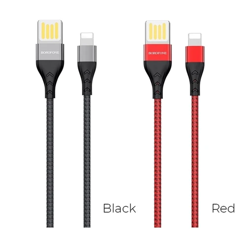 Кабель Borofone USB Cable to Lightning Tasteful 1.2m Black (BU11) фото 3