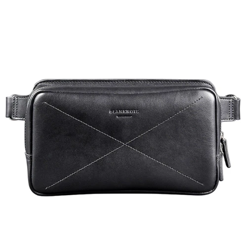 Сумка поясная BlankNote DROPBAG MAXI (Кожа Krast) графит - черная (BN-BAG-20-g)
