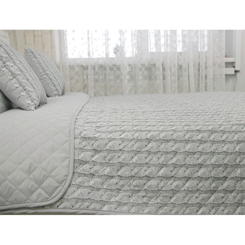 Покрывало Руно 212х240 см микрофайбер (Р329.52_Grey Braid): Размер, см 212x240