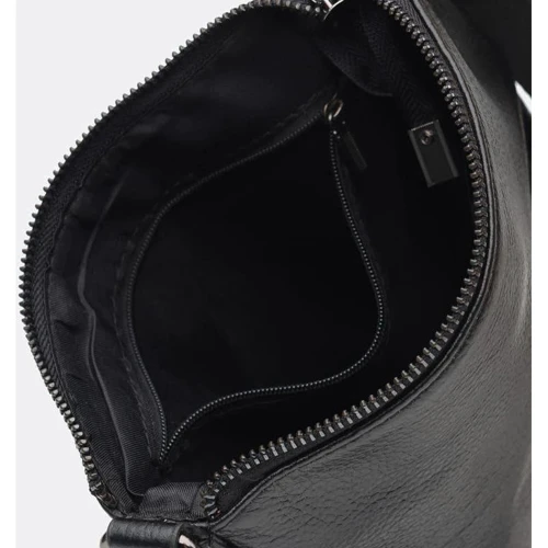 Мужская сумка планшет Borsa Leather черная (K1608-black): Фактура Матовая, Зернистая