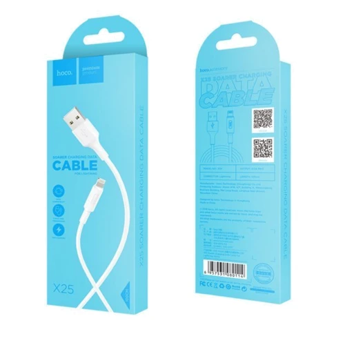 Кабель Hoco USB Cable to Lightning X25 2A 1m White фото 5