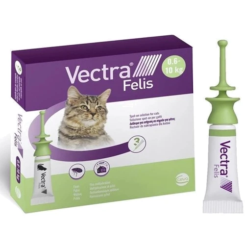 Краплі на холку для котів Ceva Vectra Felis 3х0.9 мл (179,802)