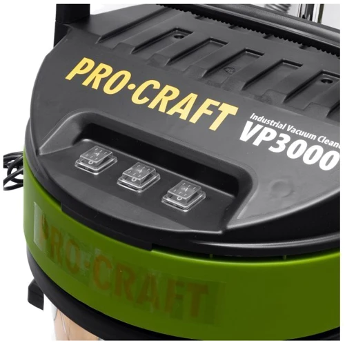 Промышленный пылесос Procraft VP3000: Максимальная сила всасывания 17 кПа