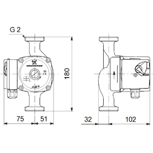 Циркуляционный насос GRUNDFOS UPS 32-70 180: Тип отопительные насосы