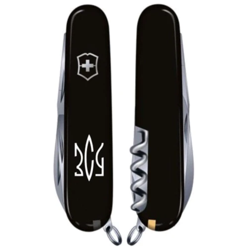 Мультитул Victorinox Spartan Ukraine 91мм/12 функцій/чорний /Трезубець ЗСУ (1.3603.3_T0390u): Тип мини-мультитул