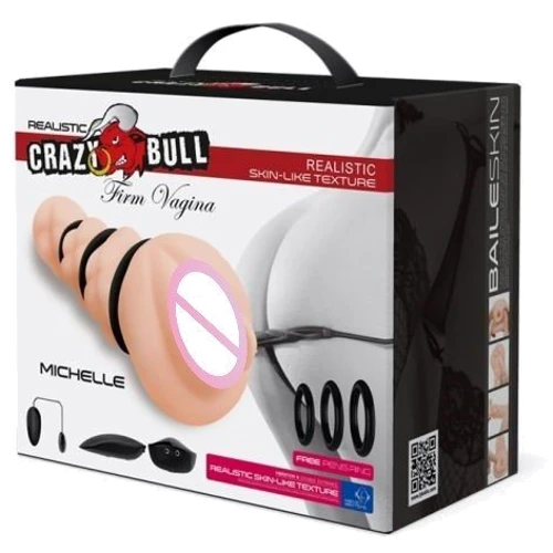 Мастурбатор с вибрацией CRAZY BULL - MICHELLE Vagina Vibration, BM-009153ZH
