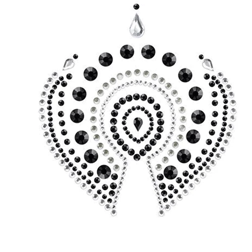 Украшения для груди и бикини со стразами Bijoux Indiscrets FLAMBOYANT (серебристо-чёрный)