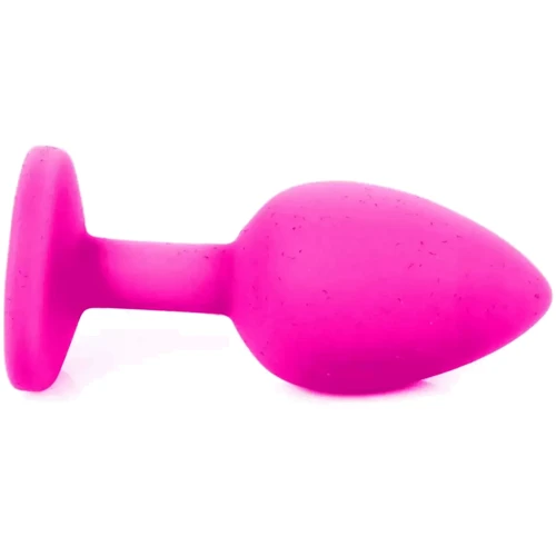 Силиконовая анальная пробка с кристаллом Silicon Pink 11 ( размер S ), SKN-SIL-PINK 11