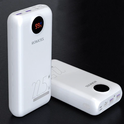 Внешний аккумулятор Romoss Power Bank 30000mAh 22,5W PSW30PF White (PSW30-152-1133H): Встроенный кабель нет