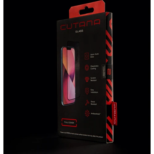 Защитное стекло для iPhone Cutana Tempered Glass Antibacterial Full Coverage Black for iPhone 16 Pro Max фото 6
