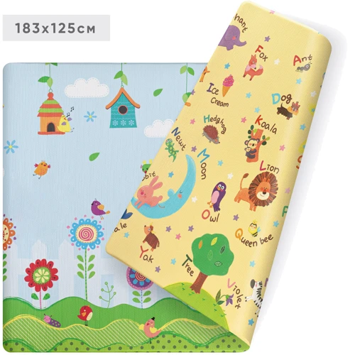 Детский двосторонний коврик Mealux Carpet C02 (KD - MA02)