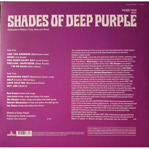 LP I-DI Deep Purple: Shades Of Deep Purple (LP0074): Производитель I-DI