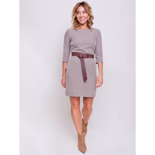 Сукня Petite by GrandUA Беки PETITE 40 бежеве повсякденне до середини стегна