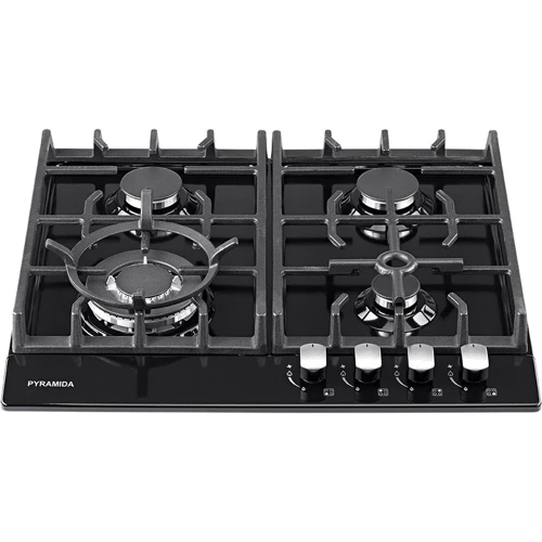 Варочная поверхность газовая Pyramida PFE 643 Black Luxe: Расположение панели Фронтальное