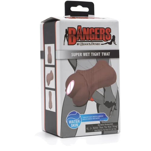Реалистичный мастурбатор с вибрацией Hidden Desire Bangers Super Wet Tight Twat Vibr, коричневый