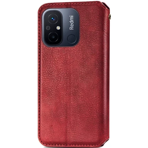 Чехол для телефонов Mobile Case Getman Cubic Red for Xiaomi Redmi 12C: Материал искусcтвенная кожа и термополиуретан