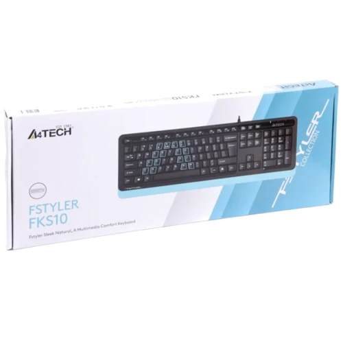 Клавиатура A4Tech FKS10 USB Blue: Количество клавиш 104