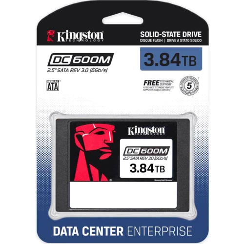 Kingston DC600M 3.84 TB (SEDC600M/3840G): Интерфейс подключения SATA III