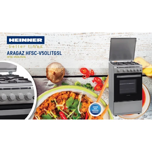 Газовая плита Heinner HFSC-V50LITGSL: Тип устройства кухонная плита