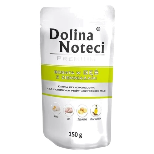 Вологий корм Dolina Noteci Premium для собак з гусем та картоплею 150 г (DN 150 (694))